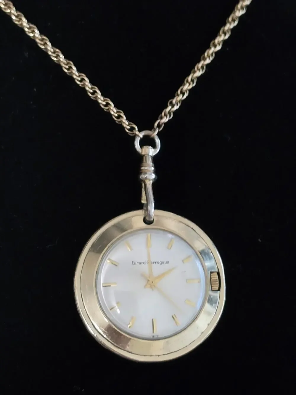 1965 Swiss Girard Perregaux 17j 10k Gold Fill Case Manual Wind Runs Inscription